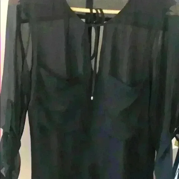 Zara Black transparent blouse - Picture 4 of 4